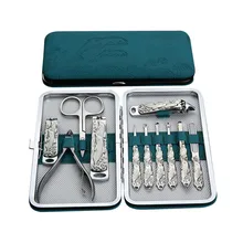 Инструменты для маникюра, педикюра, нержавеющая сталь, синий Дельфин, кусачки для ногтей, набор для ухода, V9-Drop