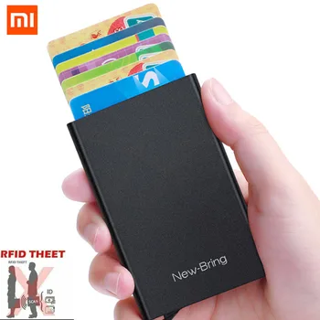 

Xiaomi mijia Anti-theft Credit Card Holder Wallet Package Card Storage Bag Metal Card Box Ultra-Thin Card Sleeve