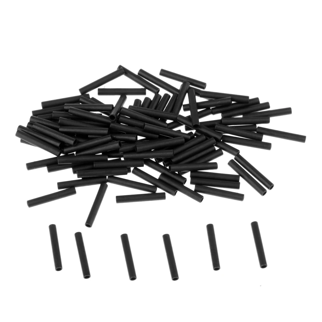 100 Pieces Single Copper Leader Sleeves Crimps Carp Fishing Accessories Tool