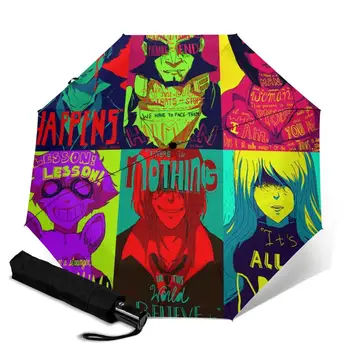 

Cowboy Bebop creative men's and women's automatic three fold umbrella rainy day colorful fashion umbrella