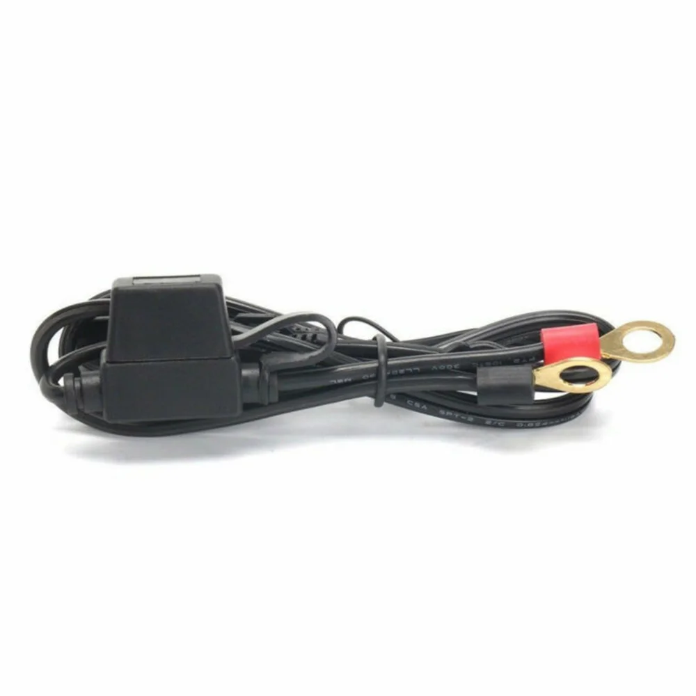 Черный кабель для зарядного устройства 12-24 в 10 а запасной адаптер с защитой от атмосферных воздействий
