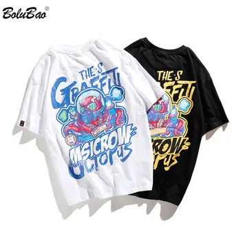 

BOLUBAO Men's T Shirts High Quality Fashion Men Slim Short Sleeve Youth Trend Brand Cartoon Elements Original Male T-Shirt