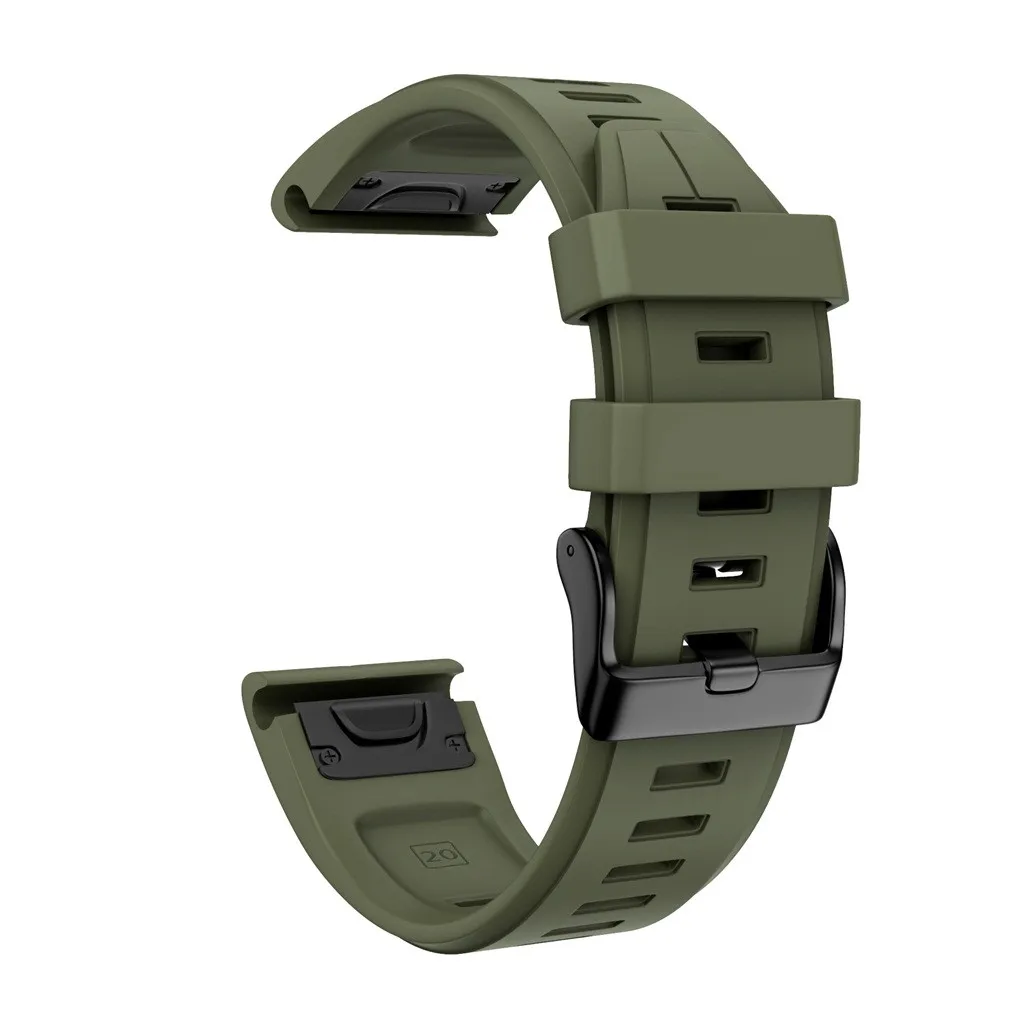 Силиконовый ремешок для наручных часов Garmin fenix 6 S/6 Spro умных сменный мужских и