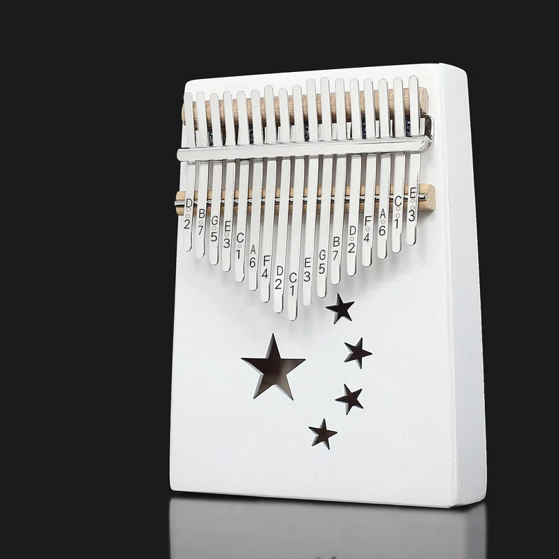 Kerus whit калимба 17 teclas de пианино высокое качество de madera de caoba instrumentos musicales калимба con libro de - Цвет: Five-pointed star