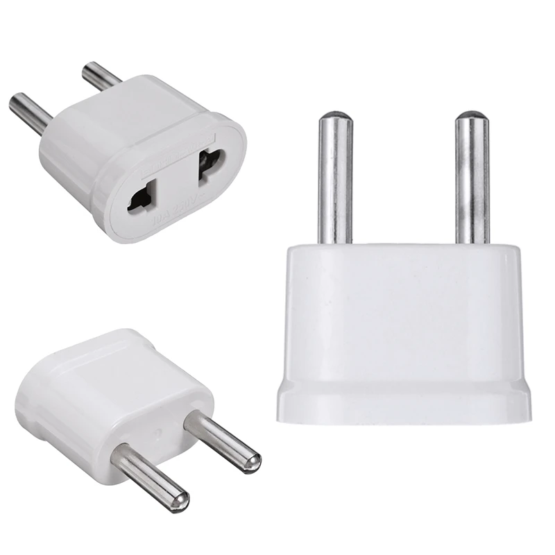 Adaptador de corriente de enchufe americano a europeo, convertidor de enchufe de viaje, pared, color blanco, 1 ud.|plug power adapter|travel power plugsplug adapter - AliExpress