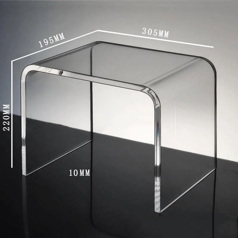 스툴 Japanese Home Acrylic Stool Household Glass Shoe Changing Stool Transparent Ins Light Luxury Plastic Stools meuble 스툴의자