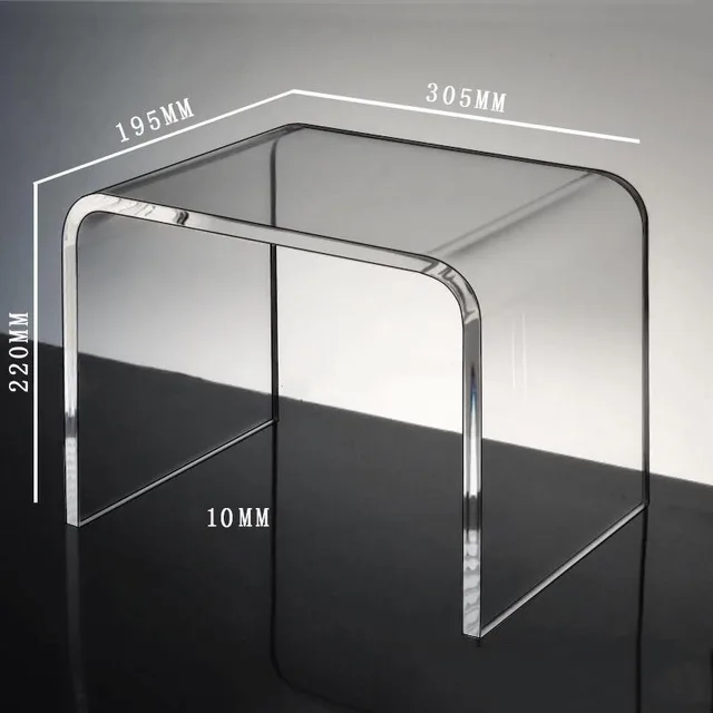 스툴 Japanese Home Acrylic Stool Household Glass Shoe Changing Stool Transparent Ins Light Luxury Plastic Stools meuble 스툴의자 As Picture