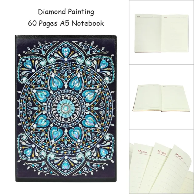 China Factory DIY Flower Pattern Diamond Painting Notebook Kits, Including  Notebook, Resin Rhinestones, Diamond Sticky Pen, Tray Plate and Glue Clay  207x142x8mm, 50 pages/book in bulk online 