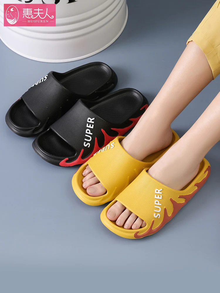 Men Wear Outside Cool Sandals Large Base Ins Odor-proof Boys Slippers in The Summer of Anti-skid Bathroom Outdoor Home Slides