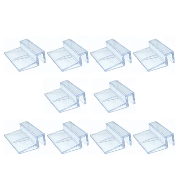 

10pcs Multifunctional Clear Glass Cover Clip Home Acrylic Stand Fish Tank Accessories Support Holder Pet Supplies 6/8/10/12mm