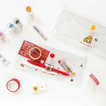 

Kawaii PVC transparent pencil case Karl's bag series Cute and fresh Xuan Ya stationery bag kawaii bag