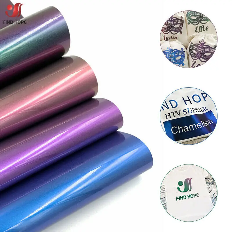 

Chameleon Heat Transfer Discolor Vinyl Film Iron On Tshirt HTV Printing Number Pattern for Sportswear Home Decoration cut DIY