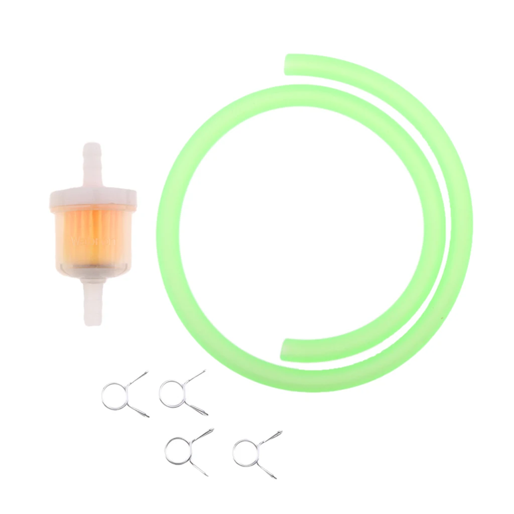 1 шт. универсальный мотоцикл 6 мм газовый топливный фильтр бензиновая труба шланг линия с 4 зажимами для мини мотоцикл карманный велосипед квадроцикл