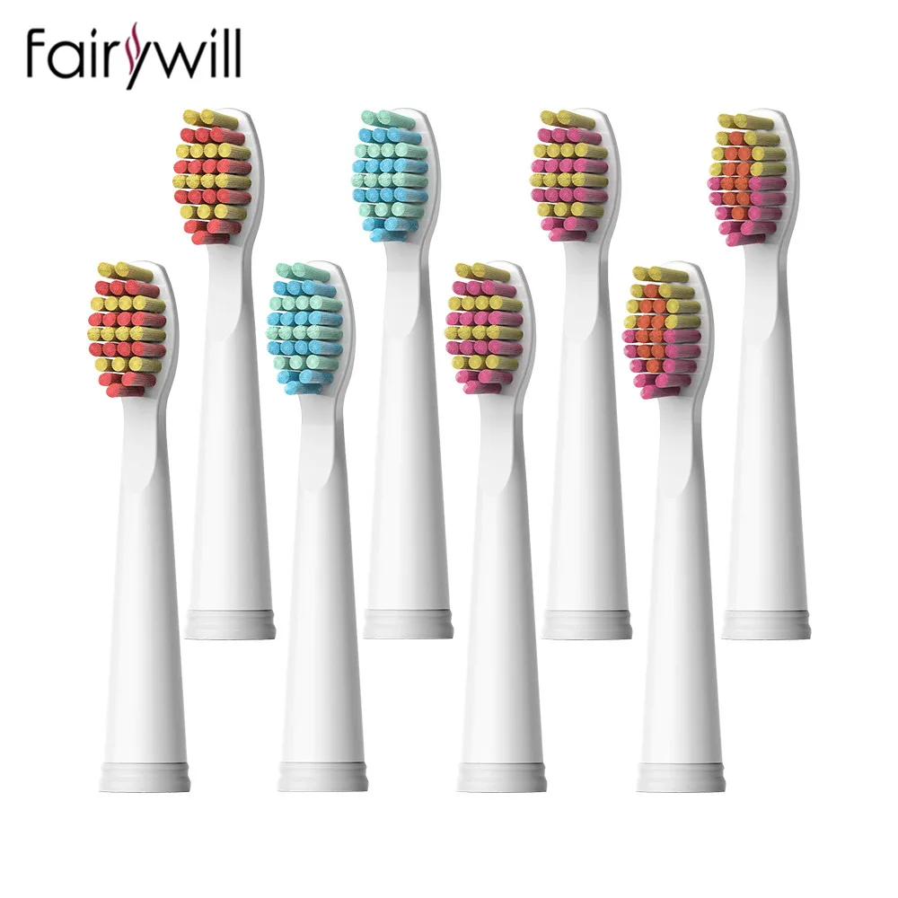 Fairywill 4 pièces 8 pièces Têtes de Brosse À Dents Électrique Brosse à Dents Automatique Têtes De Remplacement Pour FW-507 FW-508 FW-917 FW-959 FW-551