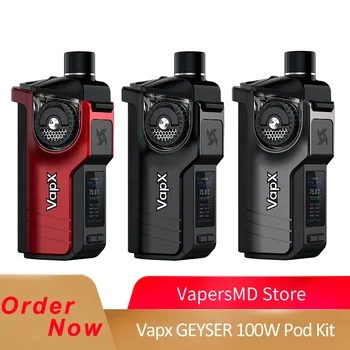 

G-taste Vapx GEYSER 100W Pod Vape Kit with 6.5ml/5ml Pod Powered By 21700/18650 Battery fit XCoil Model Coil E-Cigs Vaporizer