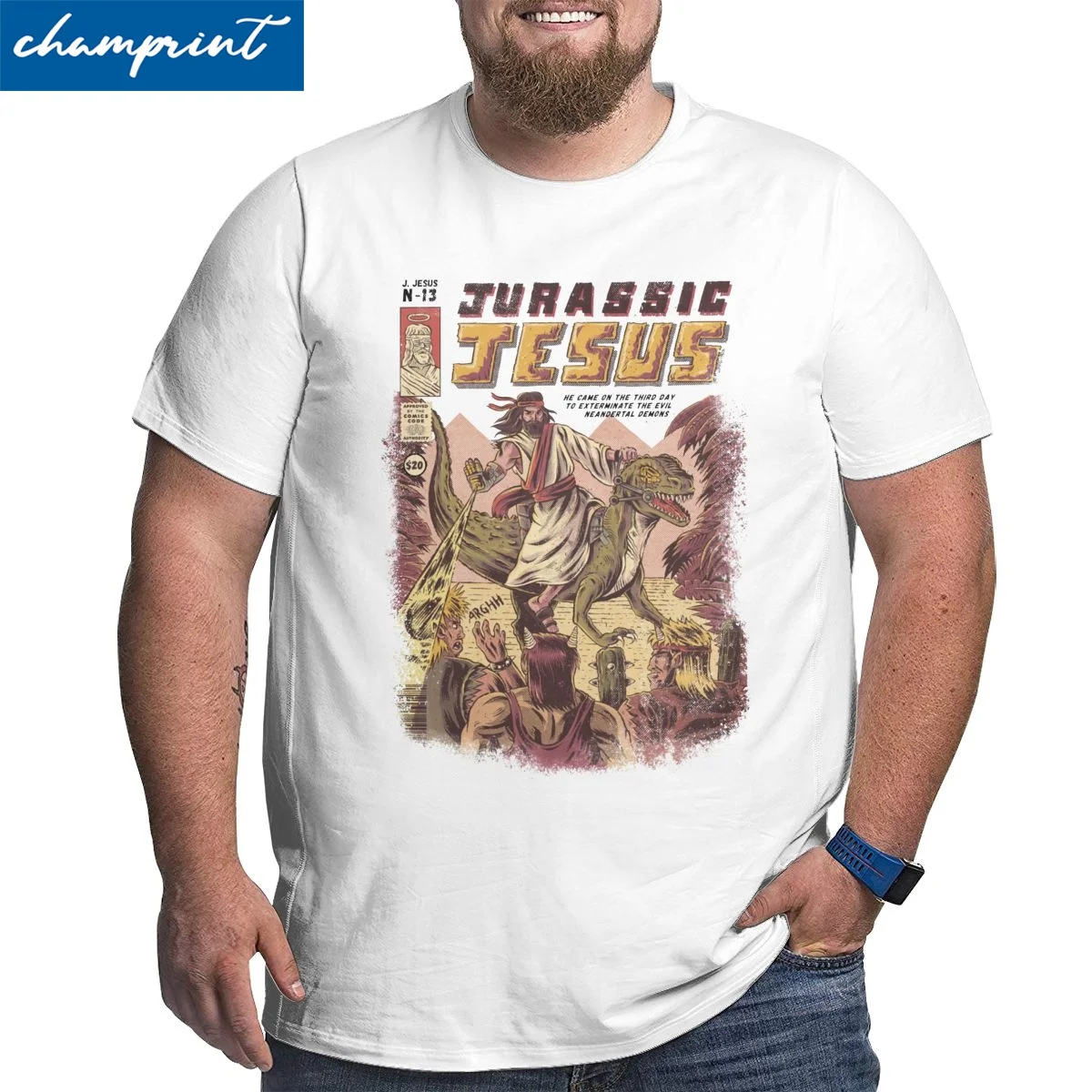 Jurassic Jesus Tee Shirt Japan Anime 