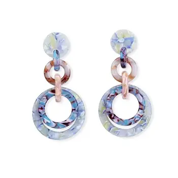 

2019 High Quality Luxury Resin Circle Womens Stud Earring Jewelry For Party