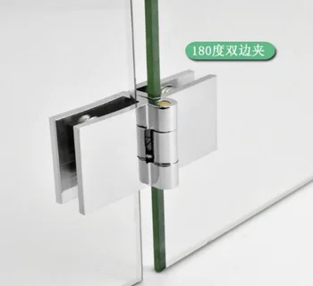 

2pcs 180degree (for 5-8mm) Pure copper glass hinge display cabinet hinge cabinet door clip cabinet door hinge