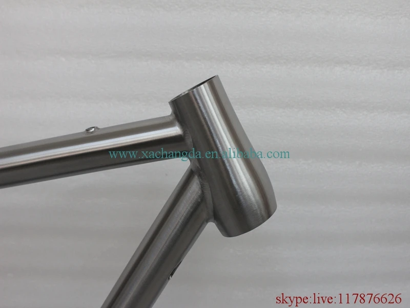 Perfect titanium road bicycle frame with taper head tube and liding dropouts BSA thread BB shell couple gearbox 1