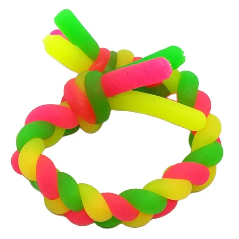 6 PCS Drawstring Toy DIY Braided Bracelet Decompression Soft Rubber Noodle Rope Party Favors Kid Birthday Giveaway Gift,Pinata 6 PCS Drawstring Toy DIY Braided Bracelet Decompression Soft Rubber Noodle Rope Party Favors Kid Birthday Giveaway Gift,Pinata