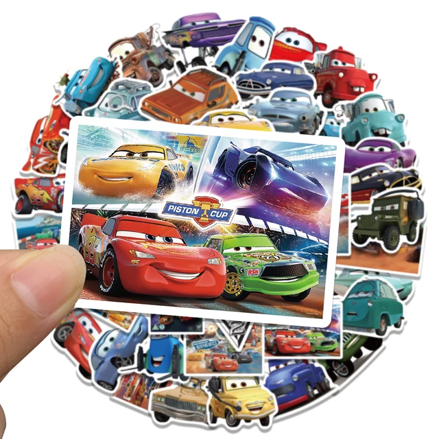 10/30/50pcs Disney Cartoon Cars Lightning McQueen Stickers DIY Skateboard Fridge Motorcycle Luggage Car Waterproof Sticker Toy 2