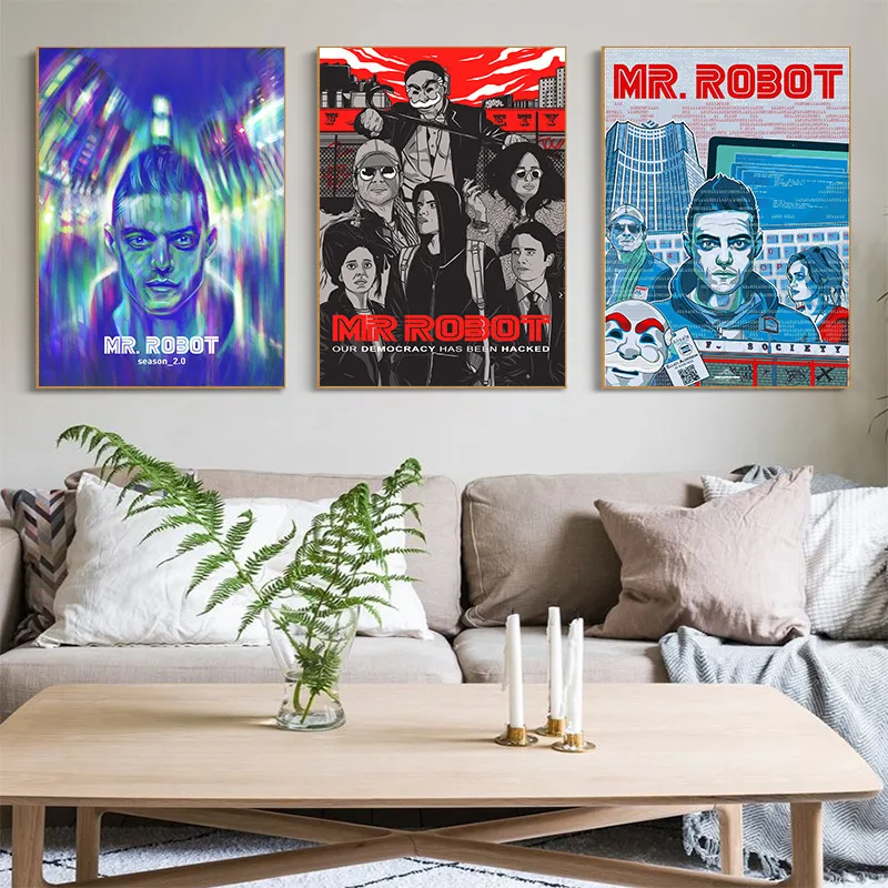 Постеры и принты Mr.robot для ТВ-шоу настенная живопись настенное искусство картины