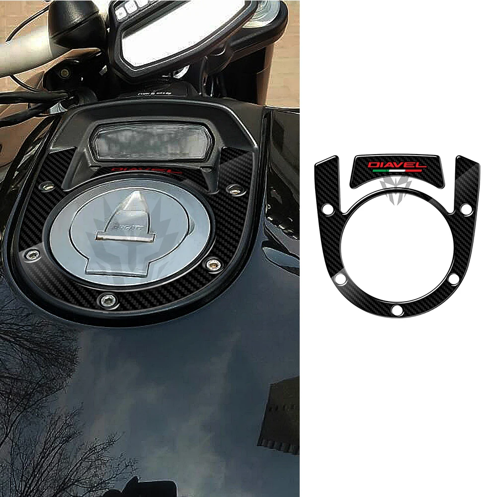 3D Motorcycle Tank Pad Protection Fuel Cap Compatible Case for Ducati Diavel Models Sticker