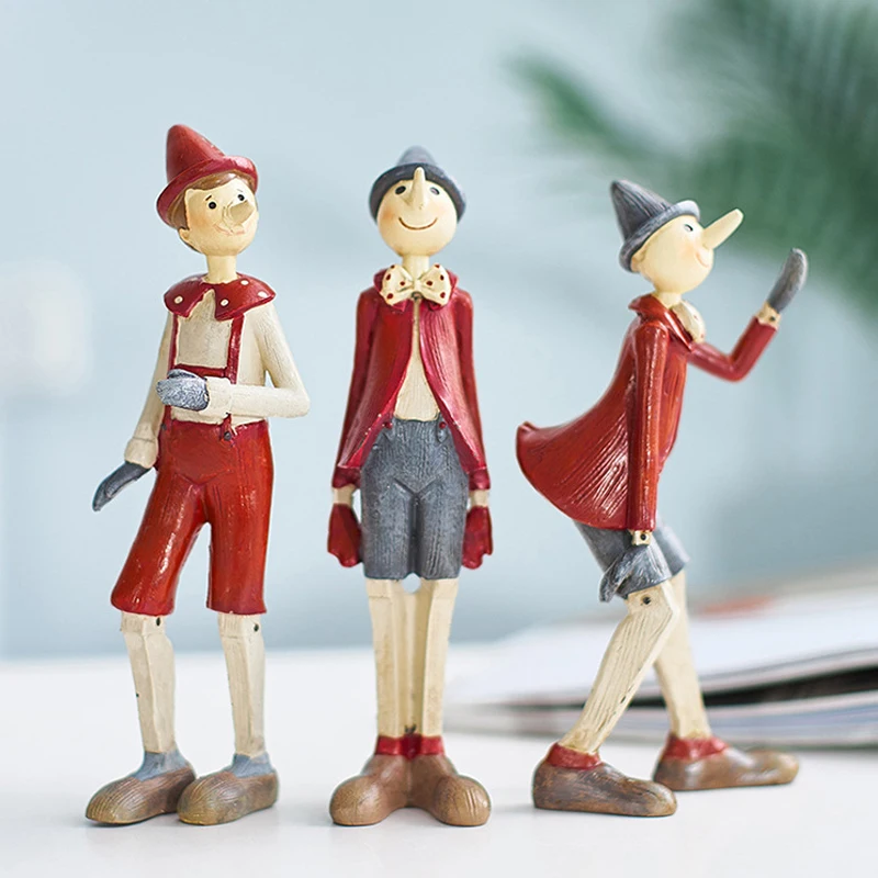 Nordic Vintage Anime Doll Statue Resin Wedding Art Craft Home Decoration Accessories Cute Friends Girl Gift Christmas Figurines | Дом и сад