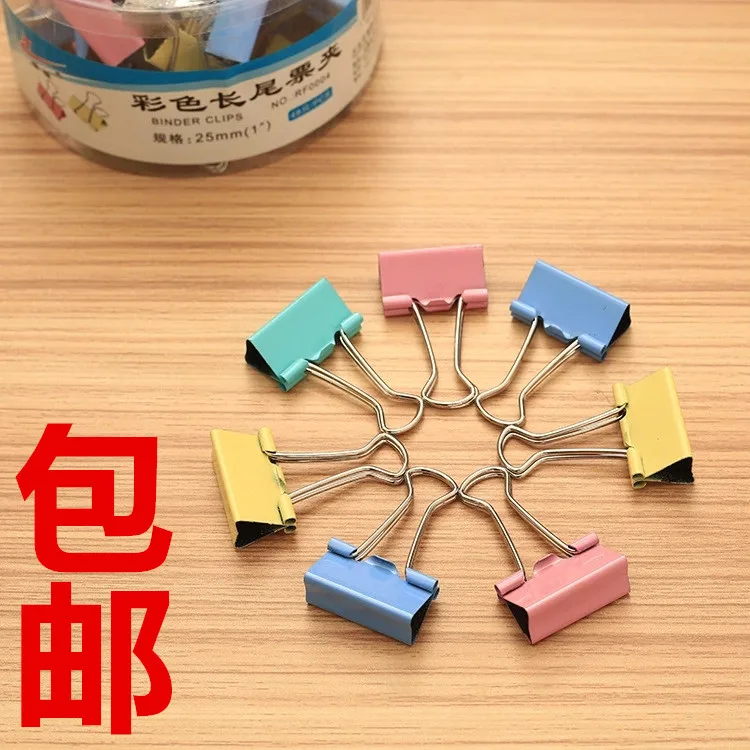

Binder Clip 4 25 Mm Color Dovetail Clip Voucher Metal Iron Clip Office File Binder Manufacturers Direct Selling