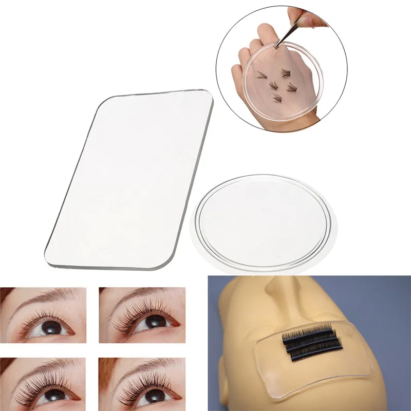 SiliconeEyelashExtensionStandPalletPadReuseableRectangleRound
