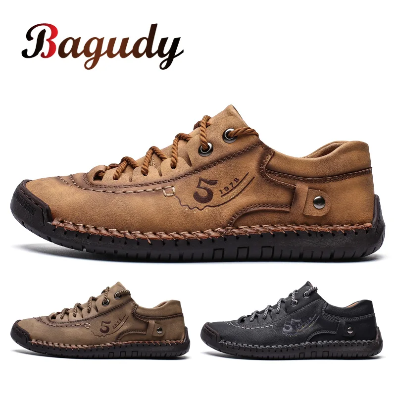 

Spring and Summer Comfortable Men's Casual Shoes Loafers Fashion Men Leather Shoes Quality Split Leather Men Flats Moccasins 48