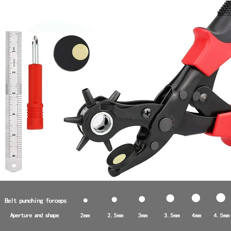 Дырокол с ушками и ушками, набор инструментов для скрапбукинга, набор ручных инструментов для самостоятельного изготовления ремней, дырокол для ремня, набор для ремней, ремешки для часов, ремешки для DIY - Цвет: L