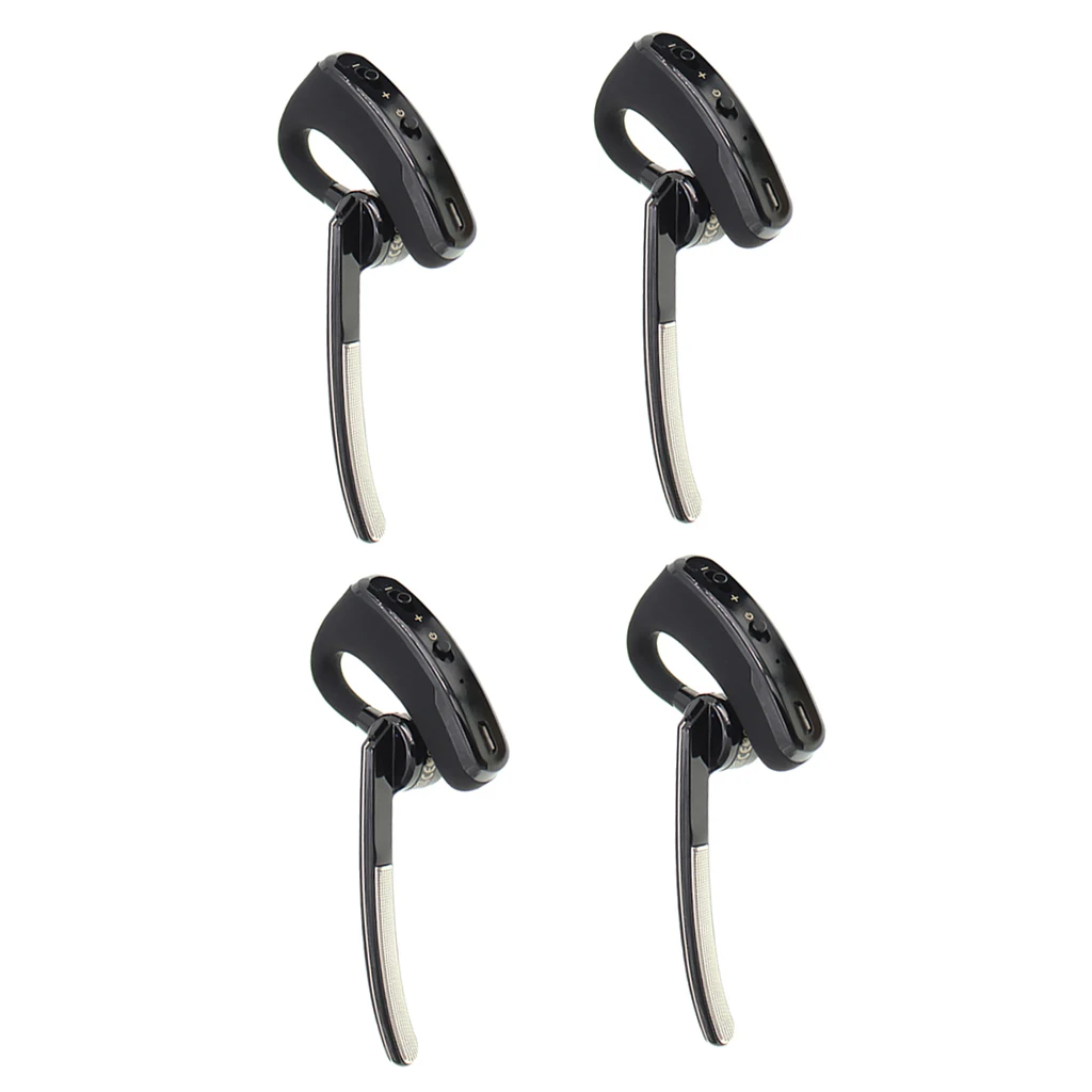 Walkie Talkie Headset Earphone Bluetooth 4.0 Wireless Earpiece Transeciver with Finger PTT Key Two Way Radio Earpiece with Mic