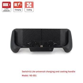 

Portable Charger Stand Cooling Fan Case 3D Thumb Caps Hand Grip for Nintendo Switch Lite & NS Console