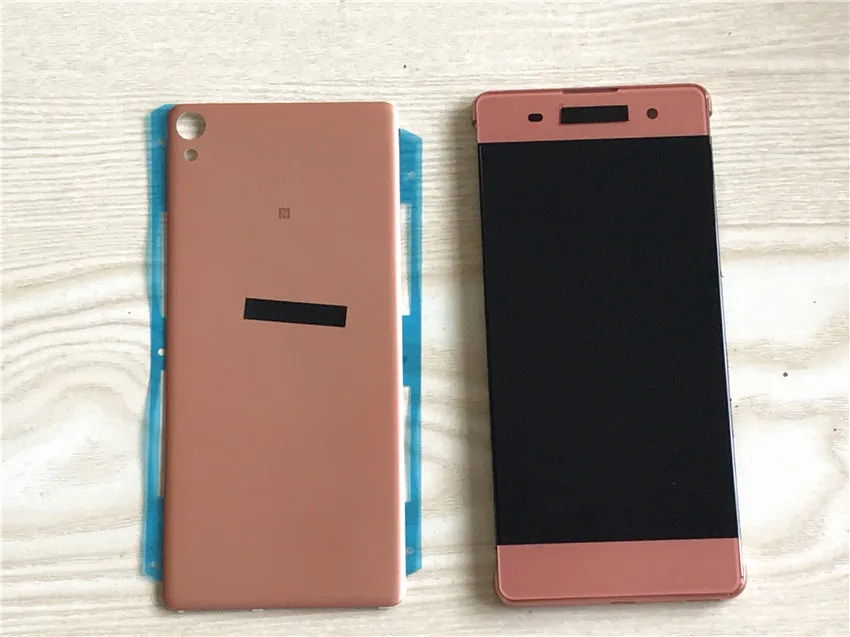 Ceny 5.0 dla Sony Xperia XA wyświetlacz LCD montaż digitizera ekranu dotykowego F3111 F3113 F3115 wymiana LCD z ramą tylna okładka