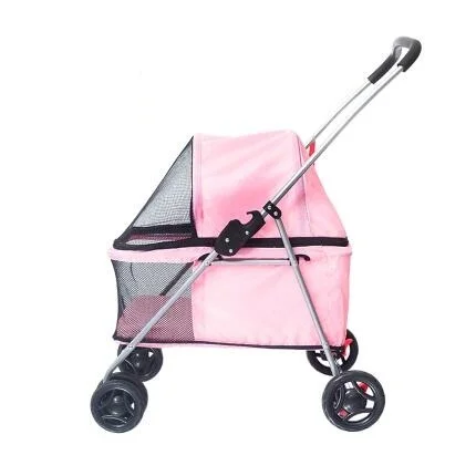

Portable Folding Pet Cart Medium-sized Cat Dog Teddy Cart Cage Travel Supplies Cat and Dog Out of The Wagon Folding Cart