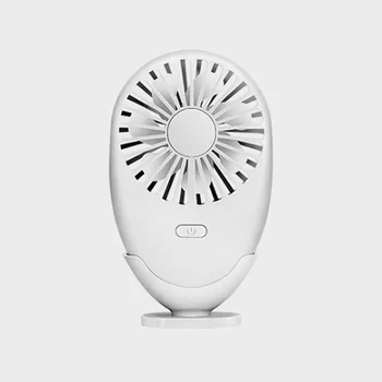 

Handheld Portable Gift Desktop With Stand LED Light Mini Rechargeable Mute ABS Cooling Speed Adjustable USB Fan Natural Home