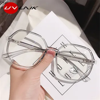 

UVLAIK Anti Blue Light Glasses Blocking Round Computer Glasses Frame Men Women Eyeglasses Black Clear Spectacles Eyewear Frames