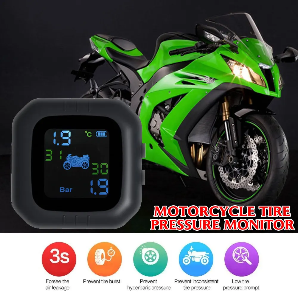 ЖК rcycle Tpms сигнализация Moto внешние датчики беспроводной монитор давления в шинах Система USB Bluetooth мобильный телефон приложение обнаружения