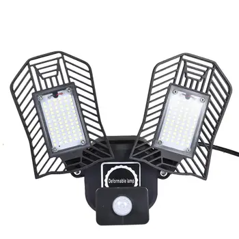 

2019 New UFO LED Garage Light AC85-265V EU/US Plug 55W Garage Lamp Waterproof IP65 Deformable Industrial Lighting Workshop Light