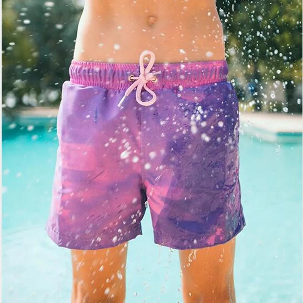 UAJAR Pink Ribbon Retro Flag Mens 3D Printed Board Shorts Cool Beach Swim Shorts Swim Trunk