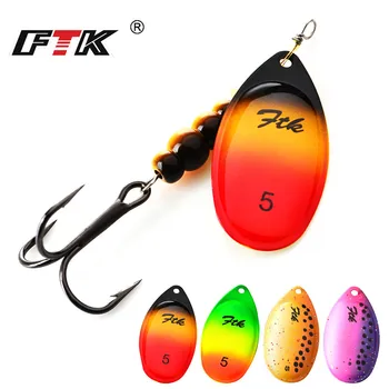 

FTK 1#-5# Similar as Copper Spinner Bait Fishing Lure With Treble Hooks Hard Baits Spoon