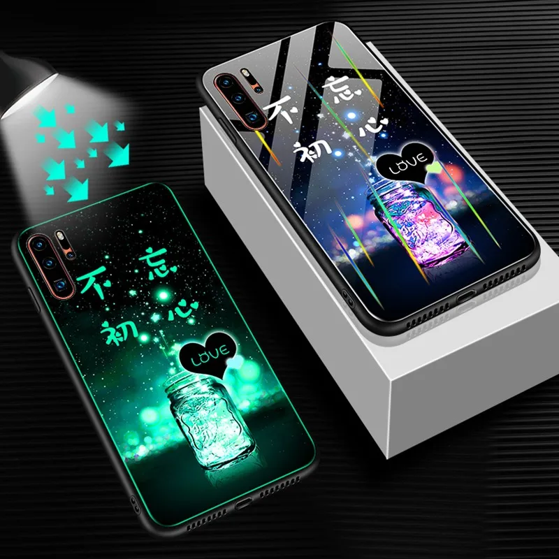 Чехол для huawei P30 Lite P20 Pro Чехол из закаленного стекла ударопрочная световая крышка для huawei P30 Lite Nova 4e Nova 5 Pro 5i чехол - Цвет: 8