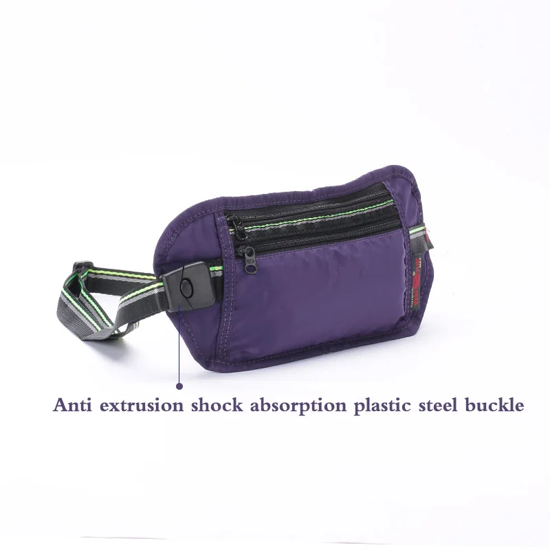 YINJUE sports waist bag neutral outdoor travel running Hip Waist pack Soft nylon 6 phone women gym Fitness Fanny pack waistbags