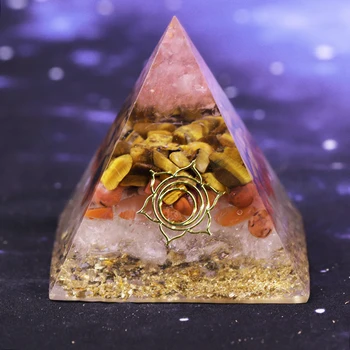 

Elite Orgone Pyramid Tiger Eye Crystal For Orgone Energy Generator Chakra Healing/Emf Protection And Meditation Yoga- Made For U