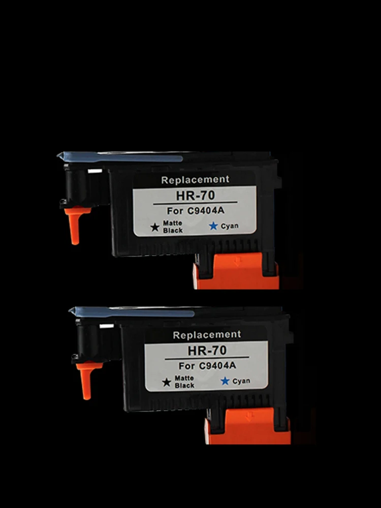 2шт для 70 C9404A матовый черный голубой совместимый для hp70 печатающей головки Photosmart PRO B9180 Z2100 Z5200 Z3100 Z3200