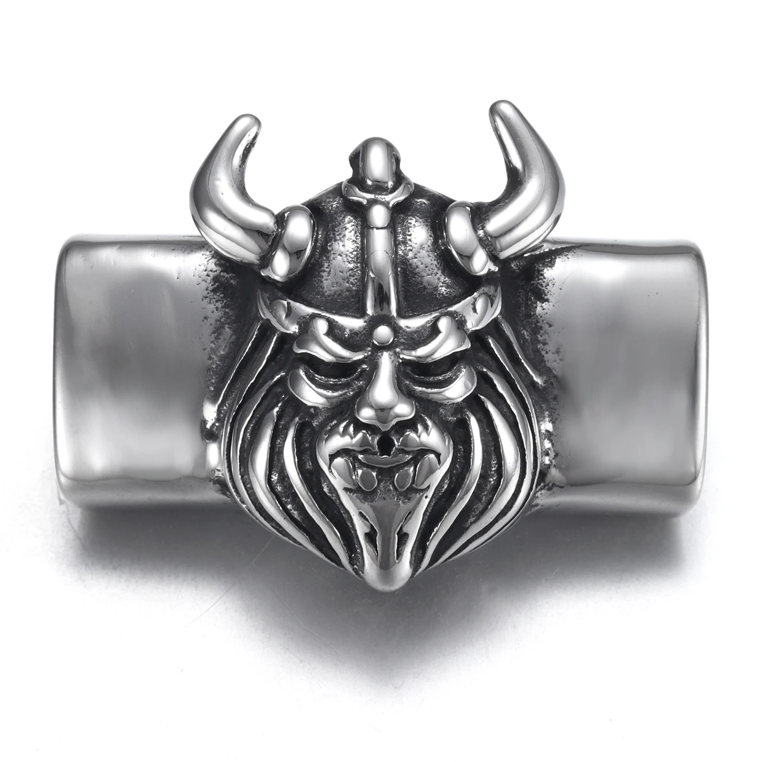 

Stainless Steel Slider Beads Viking Polished 12x6mm Hole Bead Slide Charms Accessories for DIY Bracelet Jewelry Making