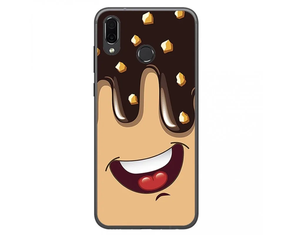 Gel Tpu case for Huawei Honor Play ice cream design Chocolate drawings | Мобильные телефоны и аксессуары