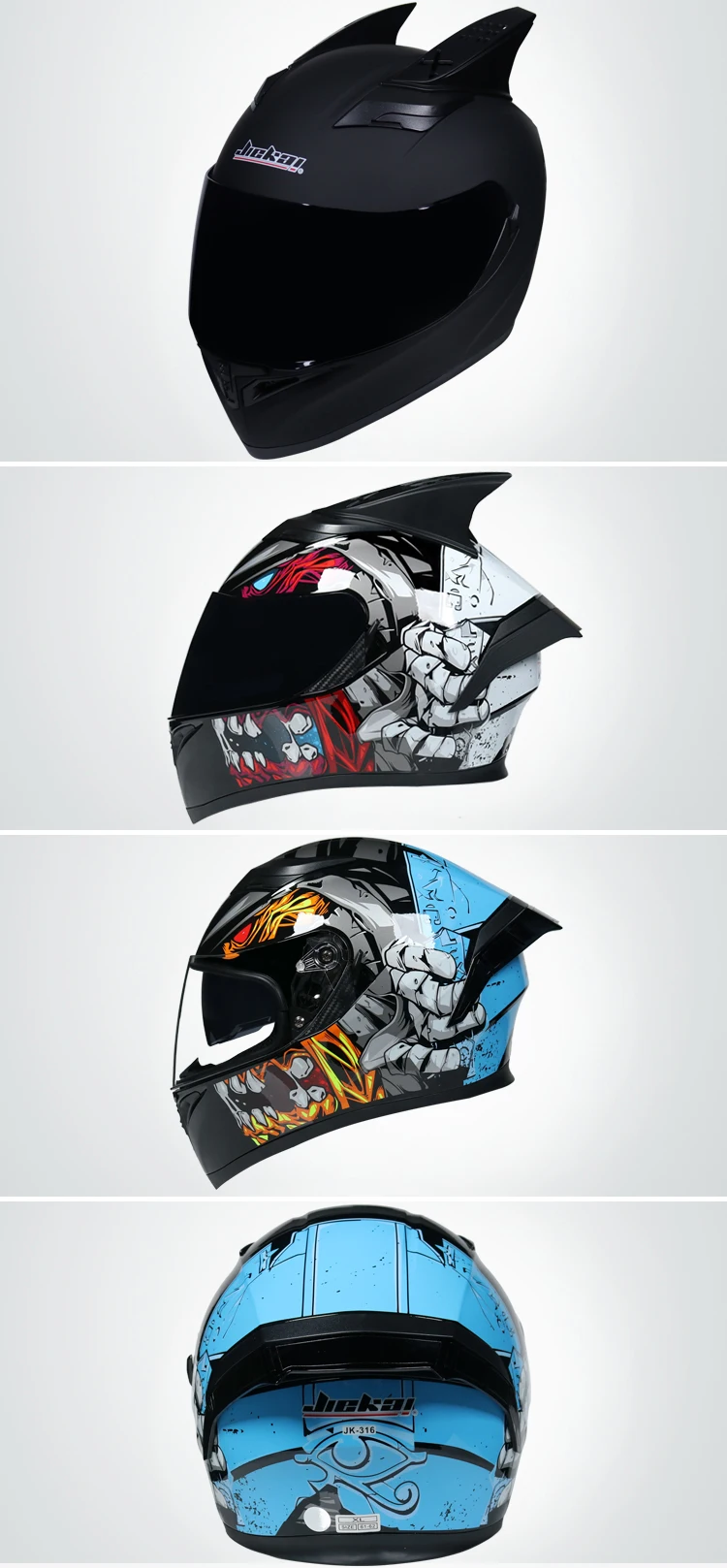 JIEKAI Полнолицевой мотоциклетный шлем сдвойные линзы рыцарские защитные колпачки защитные шестерни шлемы