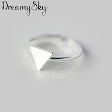 DreamySky, богемные этнические 925 пробы, серебряные треугольные кольца для женщин, свадебные, винтажные, открытые, кольца на палец, рождественские подарки